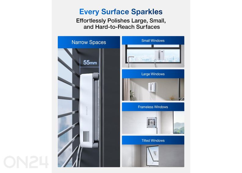 Aknapesurobot Ecovacs Winbot Mini suurendatud