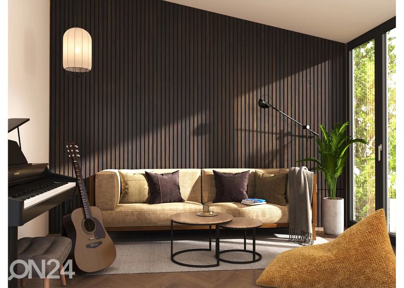 Akustiline seinapaneel täispuidust 240x60 cm suurendatud