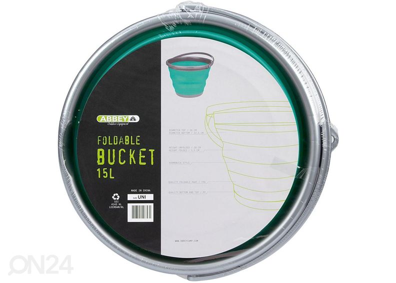 Ämber kokkupandav 15 L Abbey Camp suurendatud