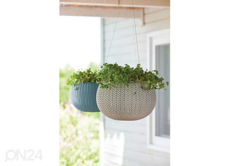 Ampel Keter Cozies väike, beež Ø28 x h18 cm suurendatud