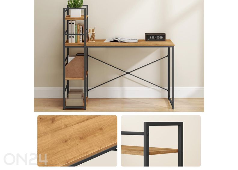 Arvutilaud koos riiuliga suurendatud