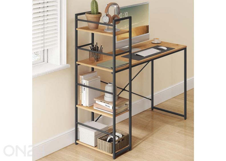 Arvutilaud koos riiuliga suurendatud