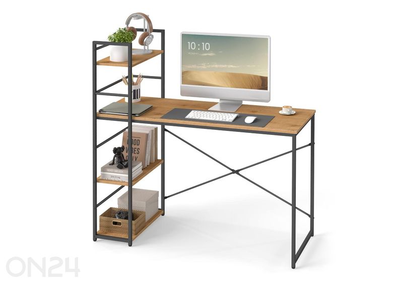 Arvutilaud koos riiuliga suurendatud