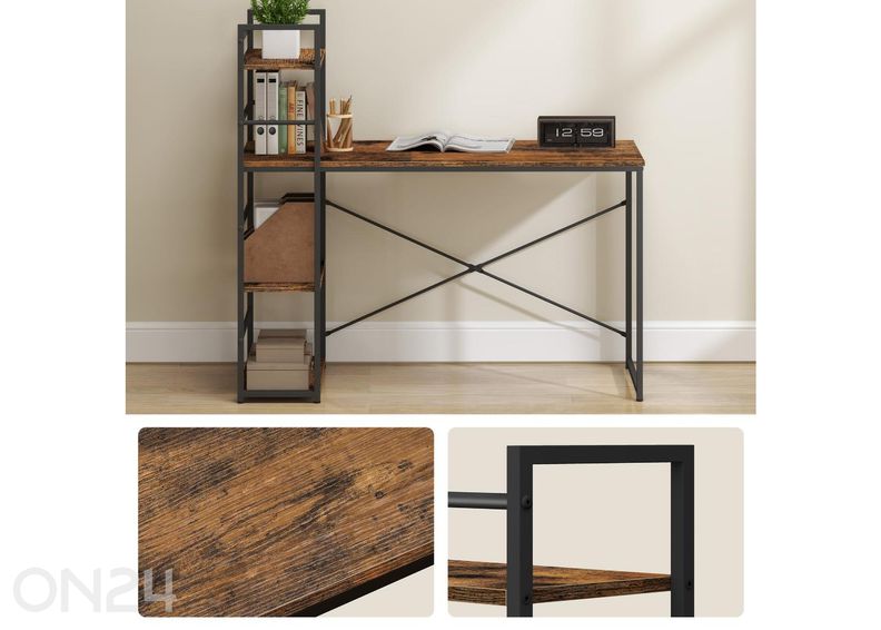 Arvutilaud koos riiuliga suurendatud