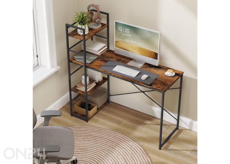 Arvutilaud koos riiuliga suurendatud