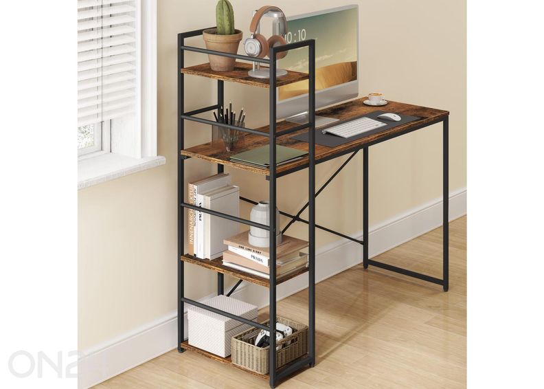 Arvutilaud koos riiuliga suurendatud