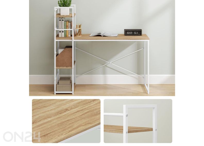 Arvutilaud koos riiuliga suurendatud