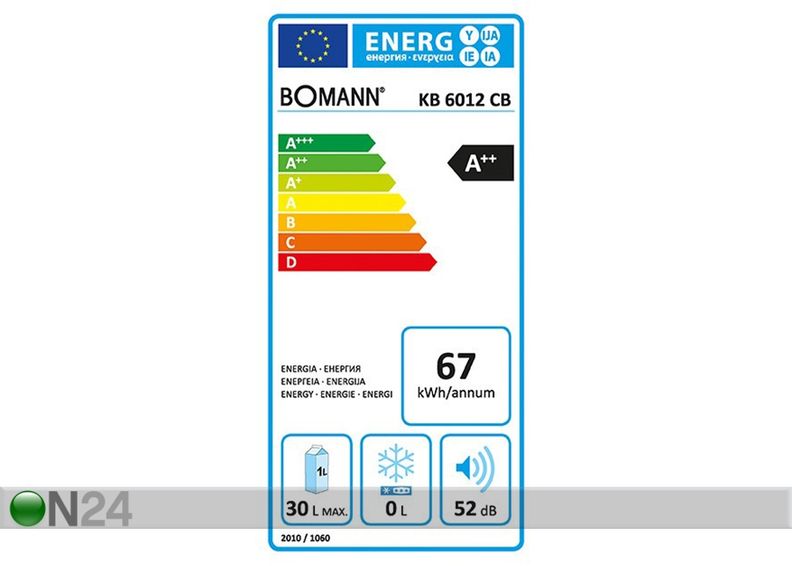 Autokülmik Bomann 30 L KB6012CBB suurendatud