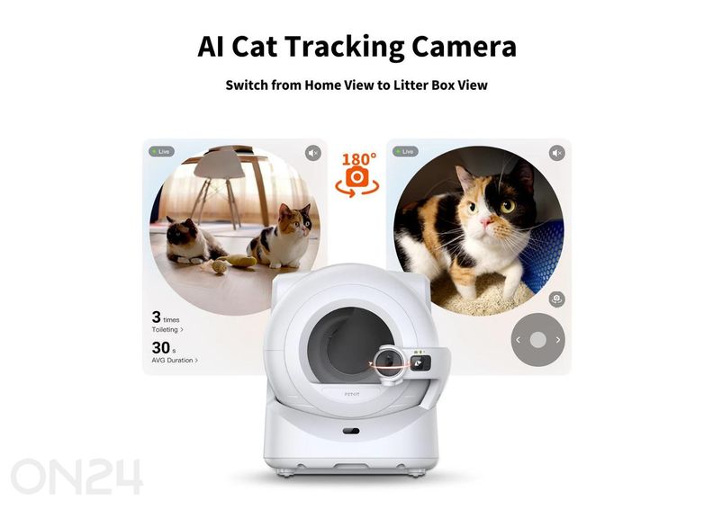 Automaatne kassiliivakast Petkit Purobot Ultra suurendatud