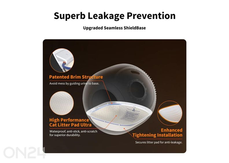 Automaatne kassiliivakast Petkit Purobot Ultra suurendatud