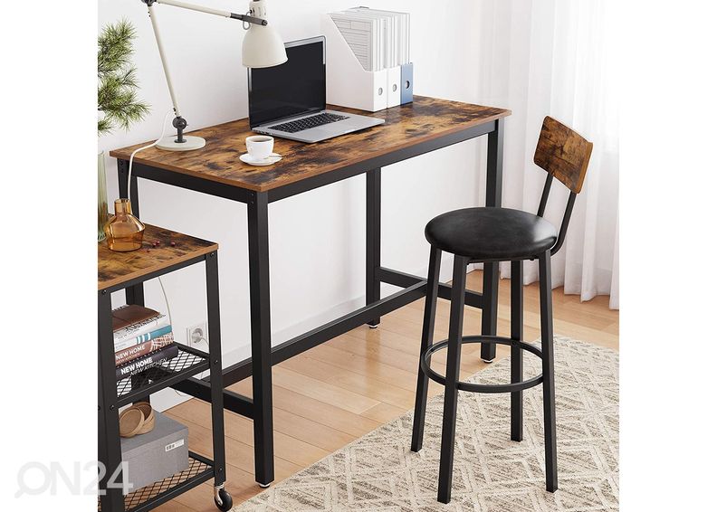 Baaritoolide komplekt 2 tk, pruun/must suurendatud