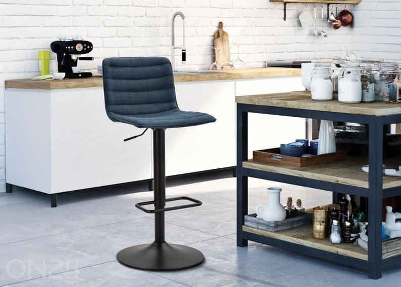 Baaritoolide komplekt 2tk, sinine/must suurendatud