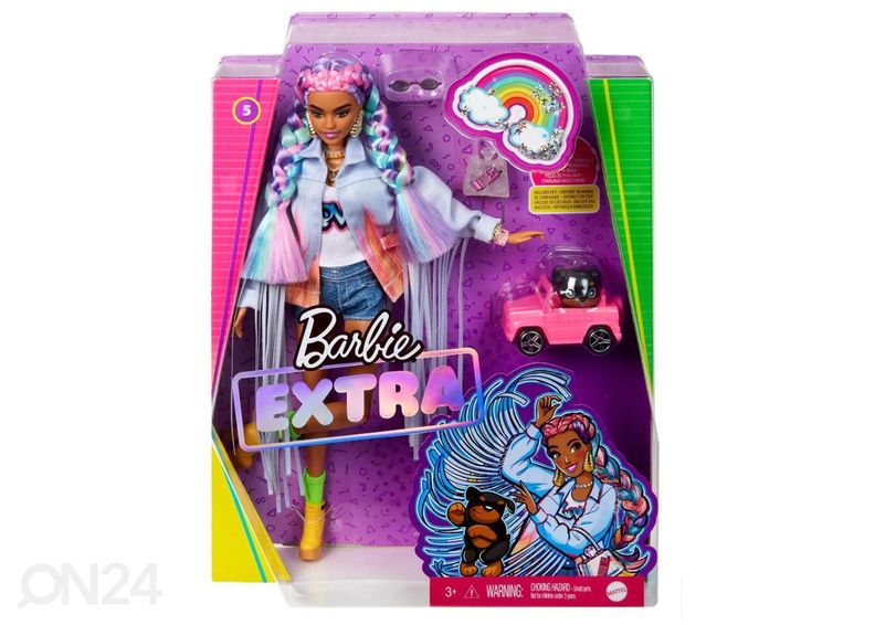 Barbie® Ekstra Vikerkaare patsid suurendatud