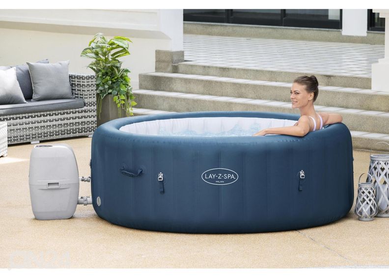 Bassein Bestway Lay-Z Spa Milan Airjet Plus suurendatud