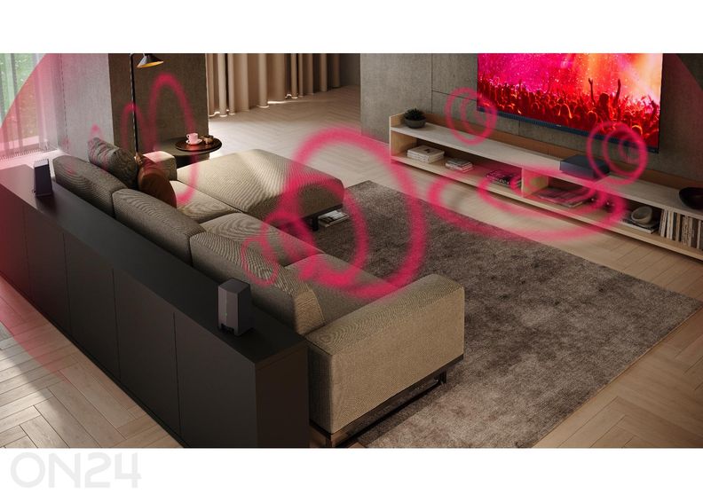 Basskõlar Sharp AQUOS Wireless Surround, DolbyAtmos, DTS:X, juhtmevaba, must suurendatud