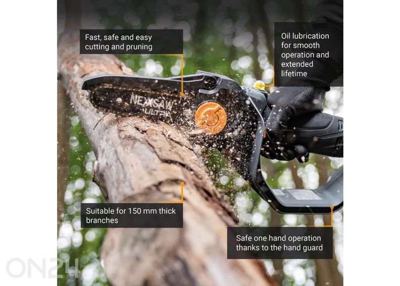 Batavia 18V Nexxsaw ühe käe kettsaag V3 Ultra, ilma aku ja laadijata suurendatud