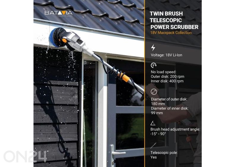 Batavia Twin Brush 18V puhastushari juhtmevaba suurendatud