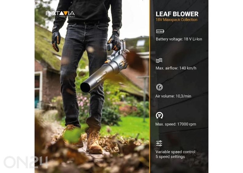 Batavia Ultra 18V juhtmevaba lehepuhur suurendatud