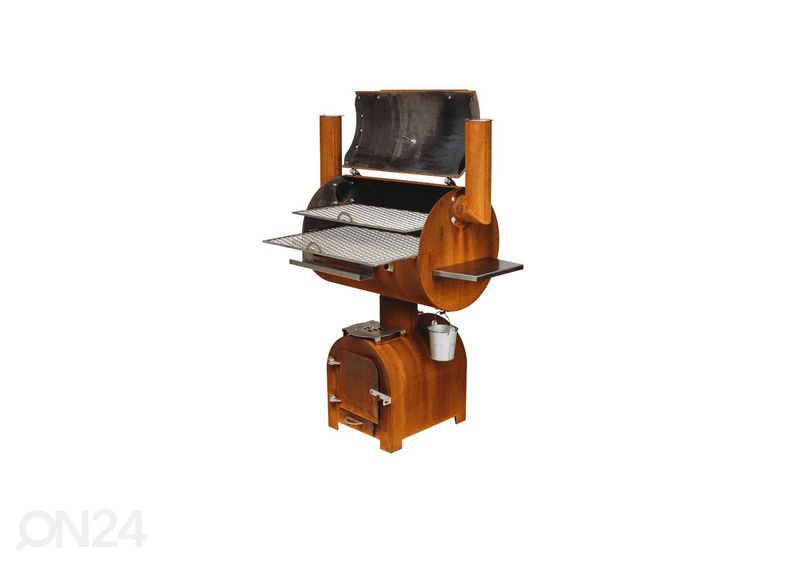 BBQ-suitsuahi Cor-Ten terasest GrillSymbol Smoky Beast suurendatud