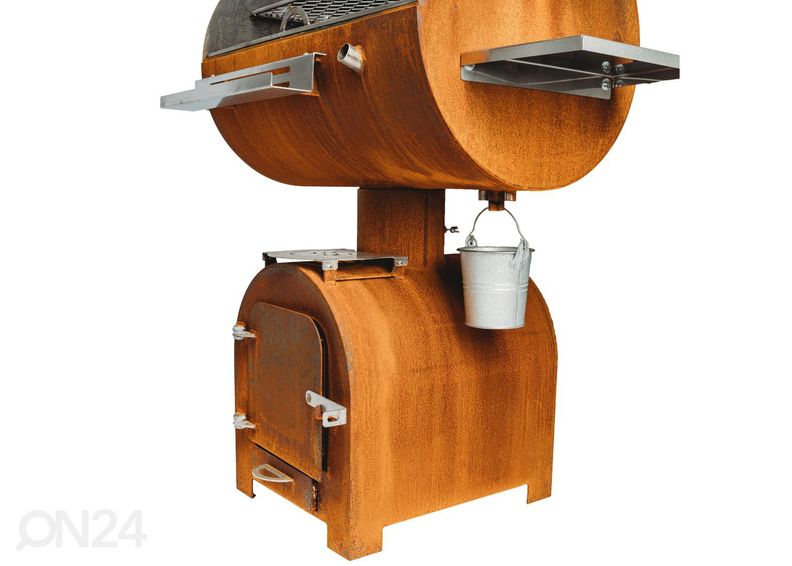 BBQ-suitsuahi Cor-Ten terasest GrillSymbol Smoky Beast suurendatud