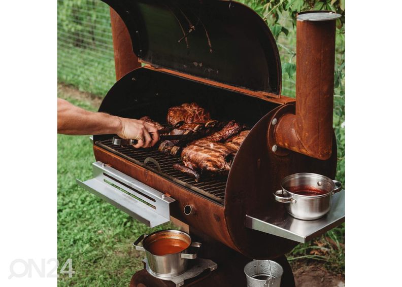 BBQ-suitsuahi Cor-Ten terasest GrillSymbol Smoky Beast suurendatud