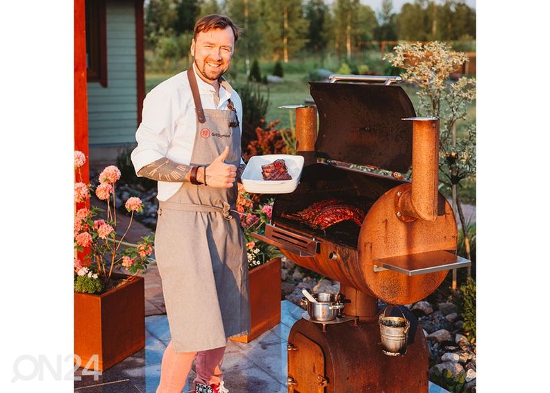 BBQ-suitsuahi Cor-Ten terasest GrillSymbol Smoky Beast XL suurendatud