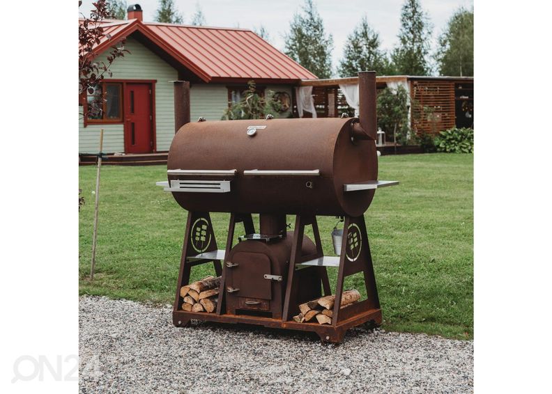 BBQ-suitsuahi Cor-Ten terasest GrillSymbol Smoky Beast XL suurendatud