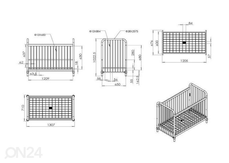 Beebivoodi Bronxx 60x120 cm suurendatud