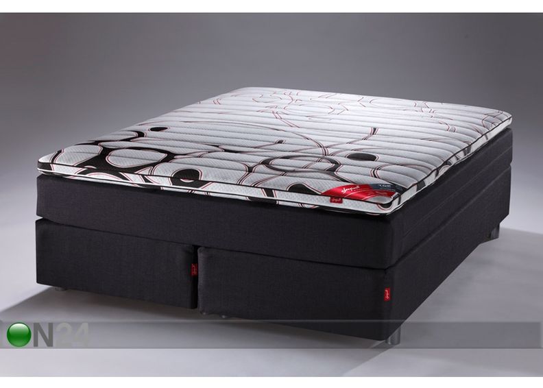 Black zoned Multipocket Mööblikangaga kontinentaalvoodi 160x200 cm suurendatud