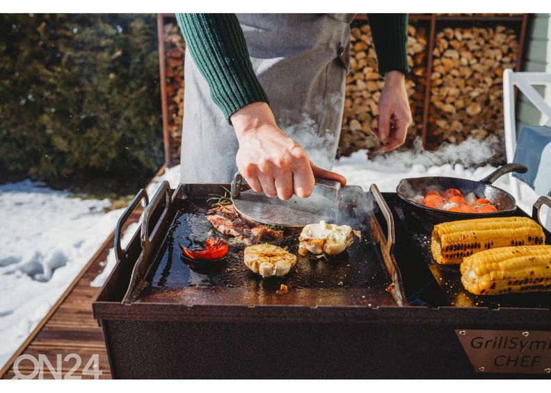 Burgeripressi ja Plancha komplekt Inox suurendatud
