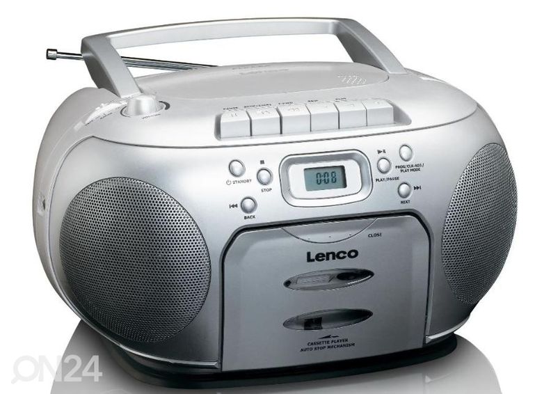 CD-raadio kassetimängijaga Lenco SCD420SI, hõbedane suurendatud