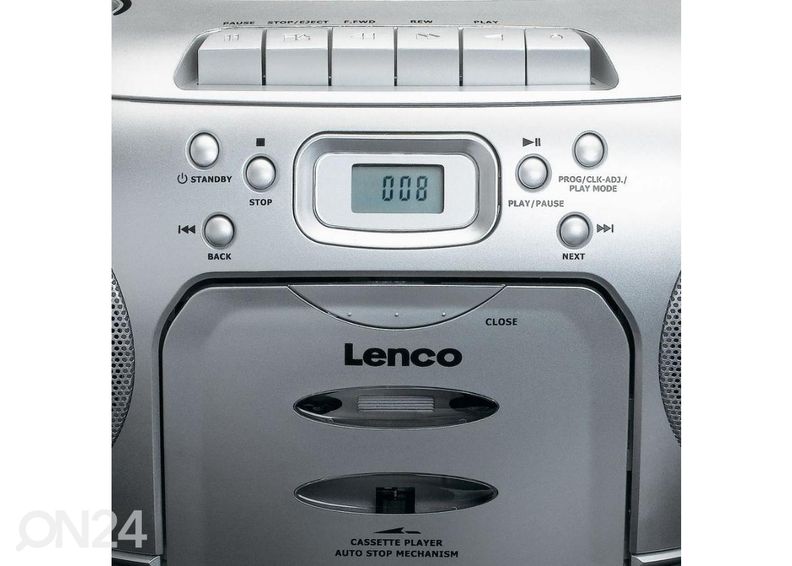 CD-raadio kassetimängijaga Lenco SCD420SI, hõbedane suurendatud