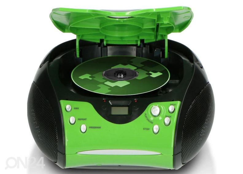 CD-raadio Lenco SCD24GB, roheline/must suurendatud