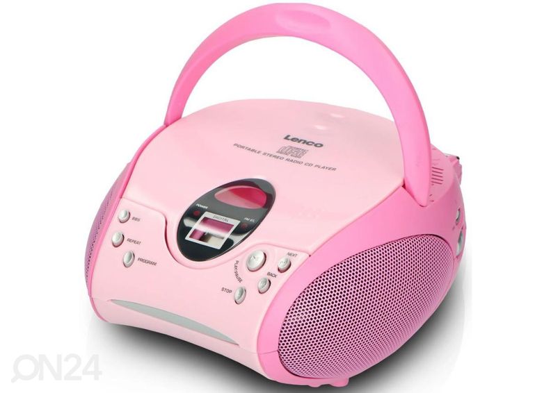 CD-raadio Lenco SCD24P, roosa suurendatud