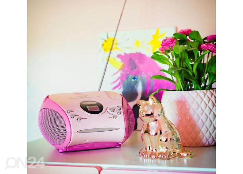 CD-raadio Lenco SCD24P, roosa suurendatud