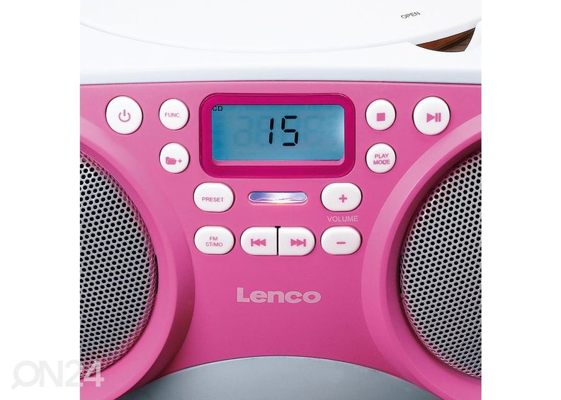 CD-raadio Lenco SCD301PK, roosa suurendatud