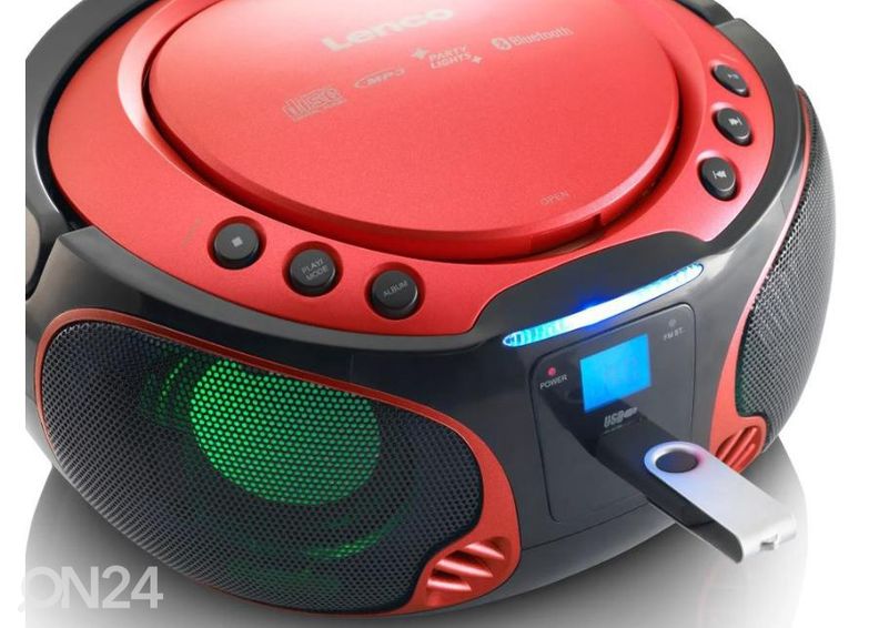 CD-raadio Lenco SCD550RD, punane suurendatud