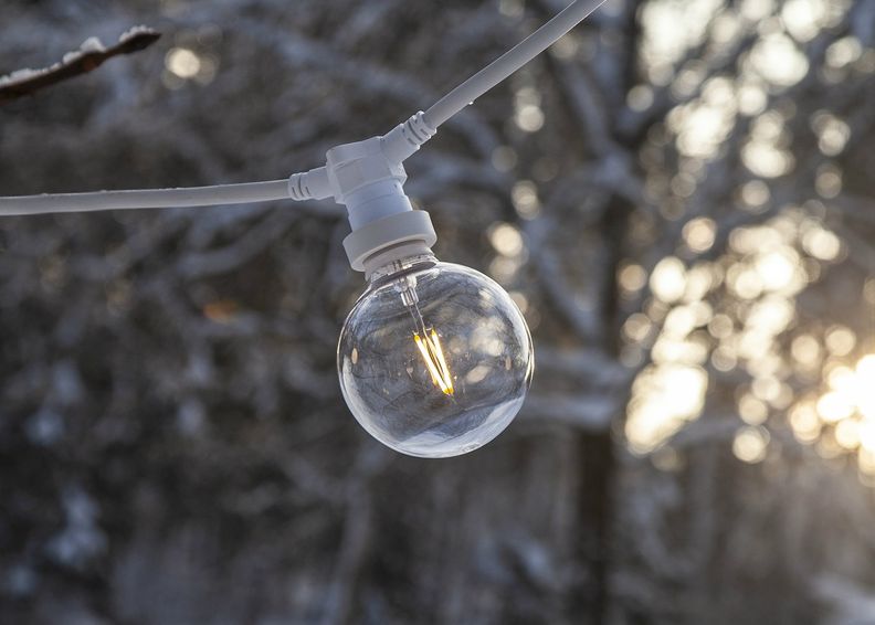 Dekoratiivne LED elektripirn E27 0,6W õue suurendatud