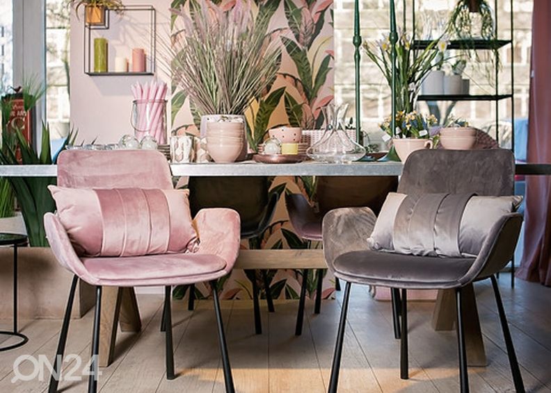 Dekoratiivpadi Velvet Trio Mini helehall 30x50 cm suurendatud