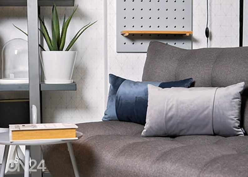 Dekoratiivpadi Velvet Trio Mini helehall 30x50 cm suurendatud