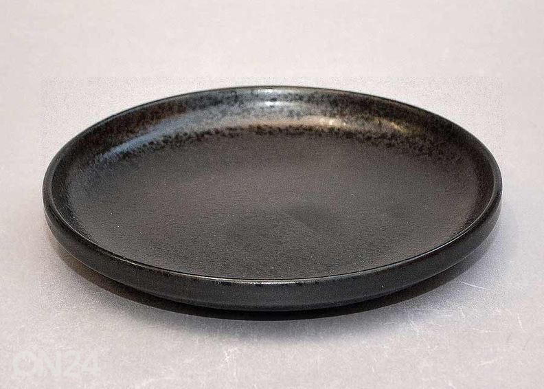 Desserttaldrikute komplekt Must Pärl, 6 tk suurendatud