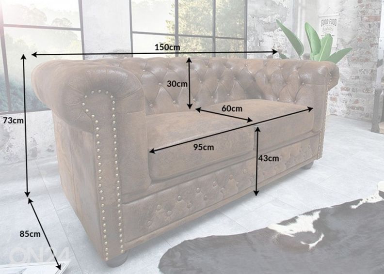 Diivan Chesterfield suurendatud
