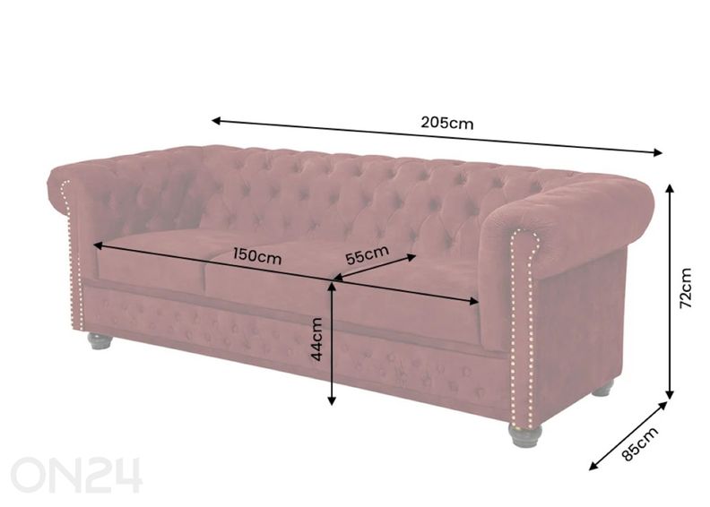 Diivan Chesterfield suurendatud