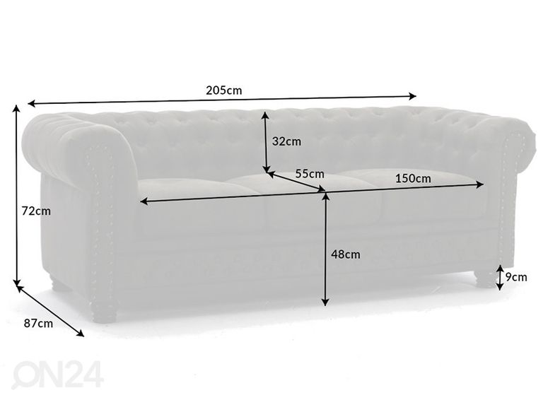 Diivan Chesterfield II suurendatud