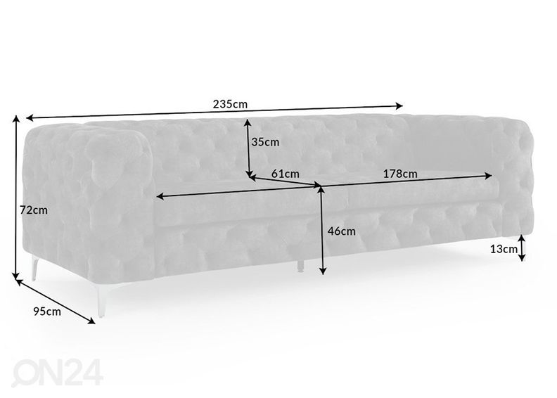 Diivan Modern Baroque suurendatud