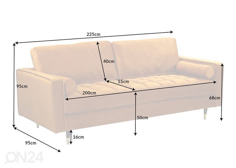 Diivan Velvet suurendatud