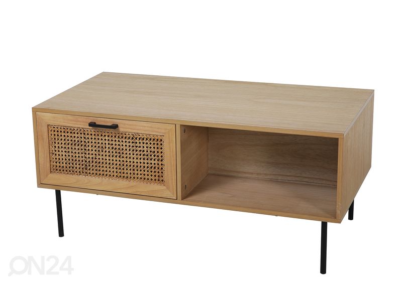 Diivanilaud 59x110 cm, naturaalne/must suurendatud