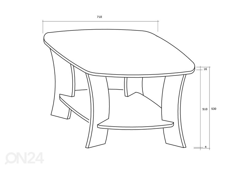 Diivanilaud 70x70 cm suurendatud