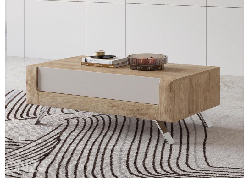 Diivanilaud Cassandra 110x65 cm, tamm/kašmiir suurendatud