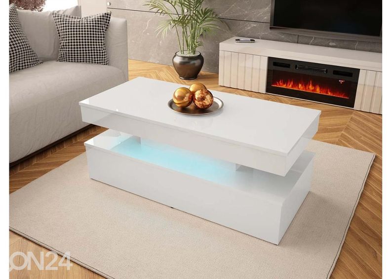 Diivanilaud Glossa 120x55 cm + LED suurendatud